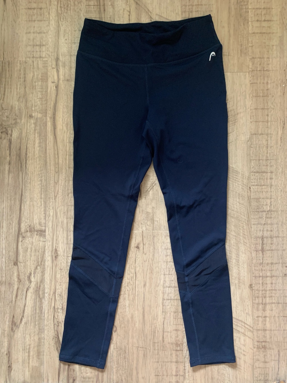NWOT *HEAD Navy Blue Leggings with Sheer Calf Accent